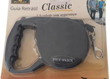 PET FLEX GUIA RETRATIL 3M 15KG PRETA 