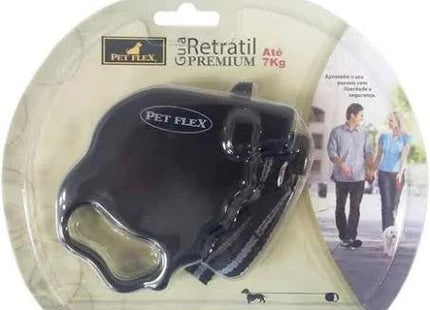 PET FLEX GUIA RETRATIL 3M/7KG PRETA 