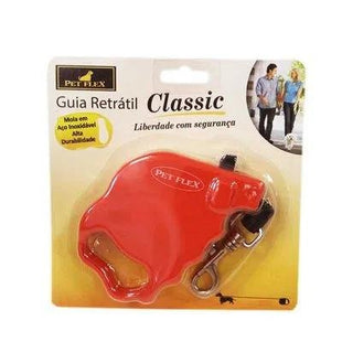 PET FLEX GUIA RETRATIL 2M/5KG VERMELHA