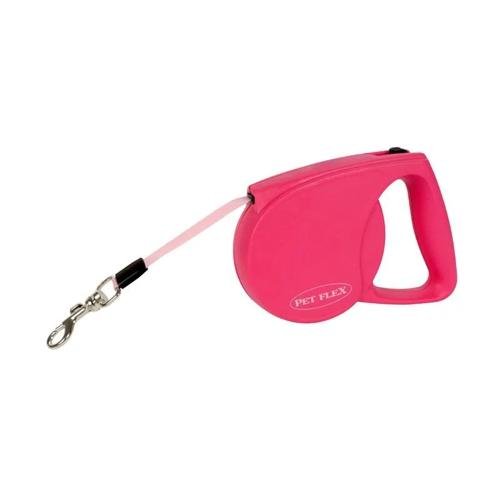 PET FLEX GUIA RETRATIL PREMIUM FITA ROSA CAES ATE 25 KG