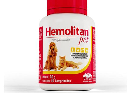 VETNIL HEMOLITAN PET- 30 COMPRIMIDOS