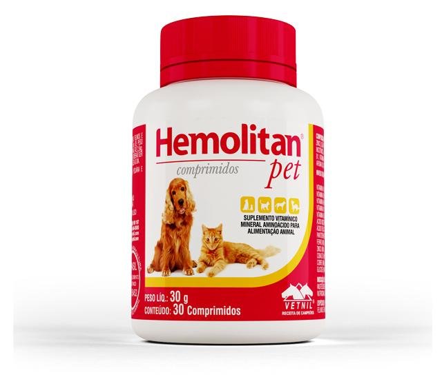 VETNIL HEMOLITAN PET- 30 COMPRIMIDOS