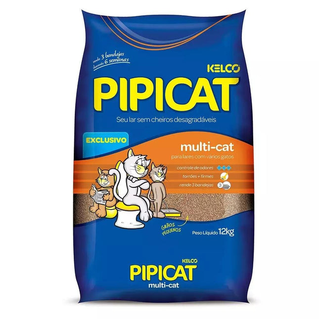 KELCO PIPICAT AREIA HIGIENICA MULTI-CAT 12KG