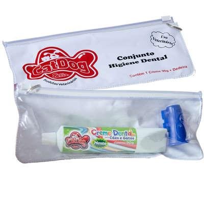 CAT DOG CONJUNTO HIGIENE BUCAL MENTA 