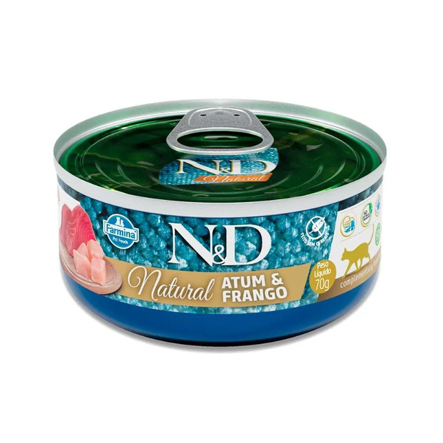 NED LATA NATURAL GATOS ATUM/FRANGO 70G