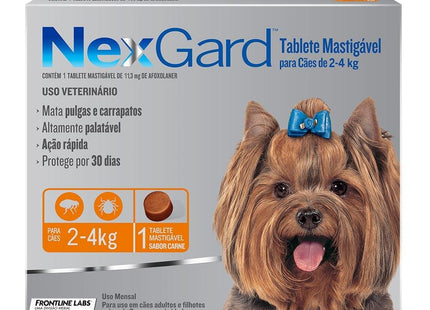 BOEHRINGER NEXGARD CAES P (2 A 4KG) 1 TABLETE