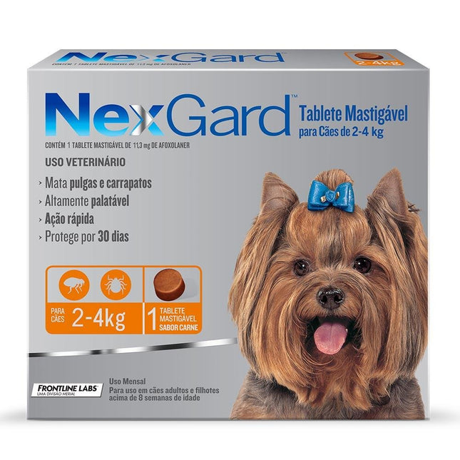 BOEHRINGER NEXGARD CAES P (2 A 4KG) 1 TABLETE