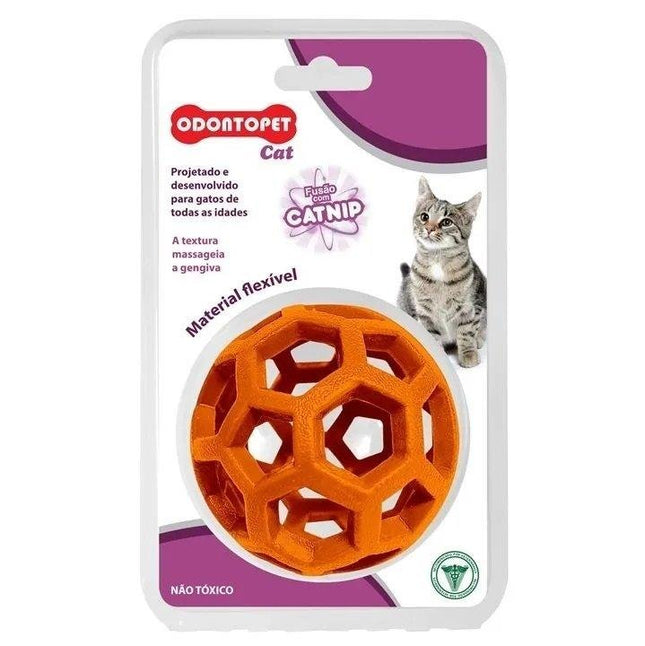 ODONTOPET BOLA LARANJA COM CATNIP