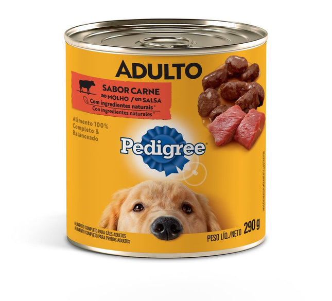 PEDIGREE LATA CARNE AO MOLHO 290G
