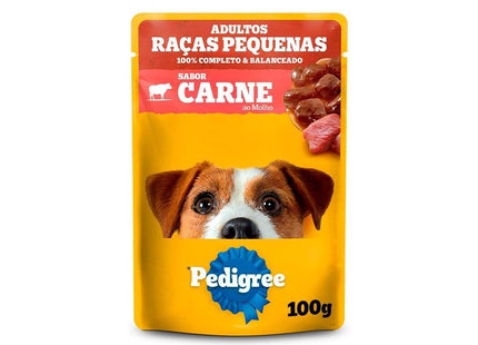 PEDIGREE SACHE ADULTO RAC/PEQ CARNE AO MOLHO 100G