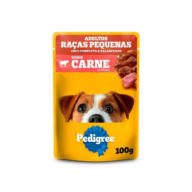 PEDIGREE SACHE ADULTO RAC/PEQ CARNE AO MOLHO 100G