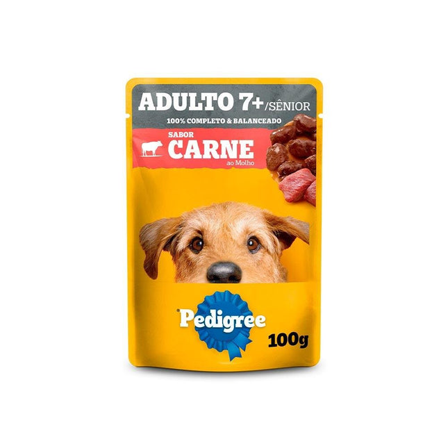 PEDIGREE SACHE CARNE AO MOLHO 7+ 100G