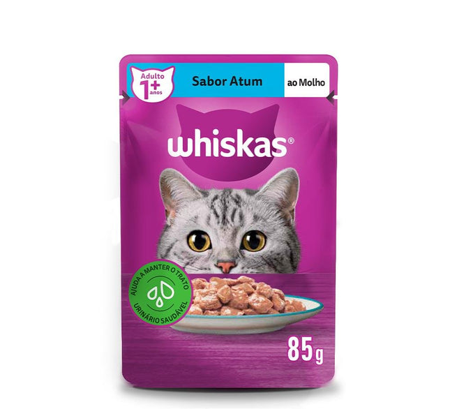 WHISKAS SACHE ATUM AO MOLHO 85G