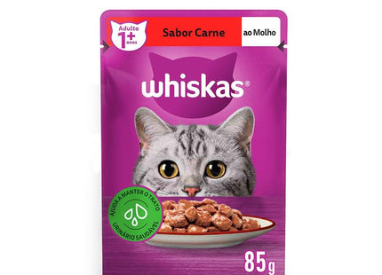 WHISKAS SACHE CARNE AO MOLHO 85G