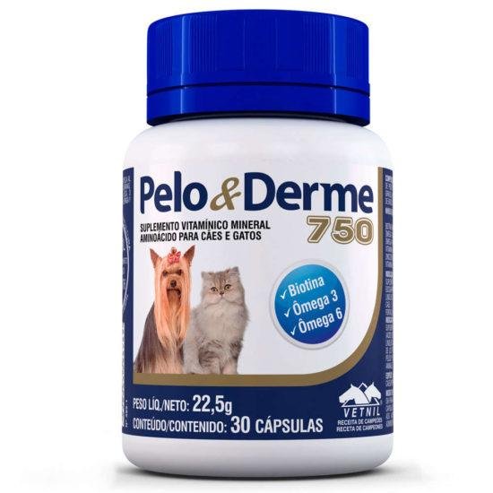 VETNIL PELO E DERME 750 - 60 CAPSULAS