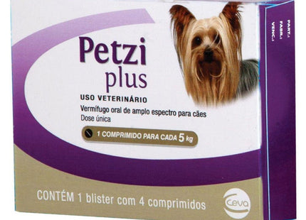 CEVA PETZI PLUS 400MG - 4 COMPRIMIDOS (5KG)