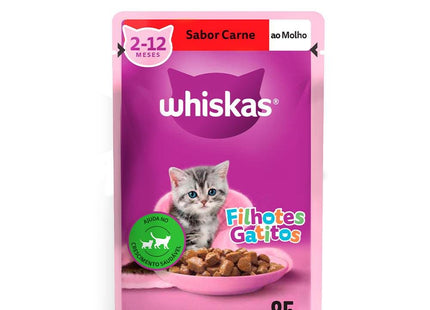 WHISKAS SACHE FILHOTES CARNE AO MOLHO 85G