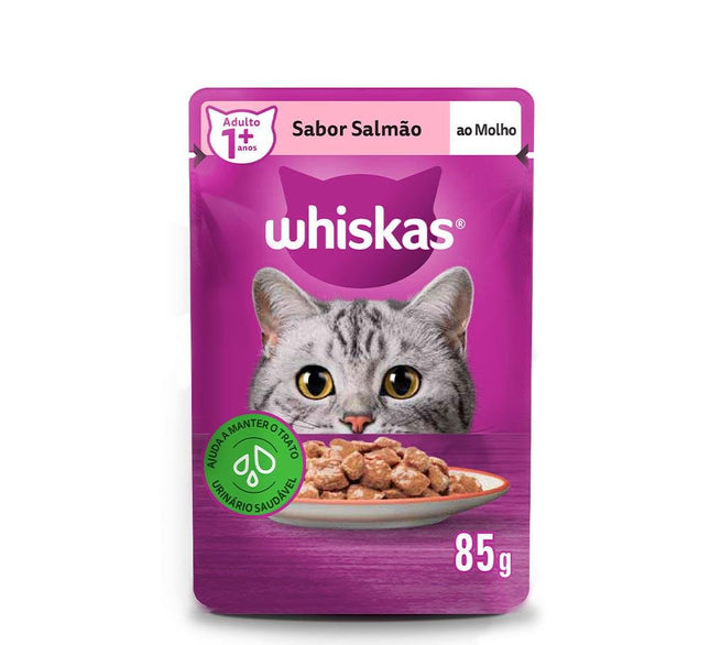 WHISKAS SACHE SALMAO AO MOLHO 85G
