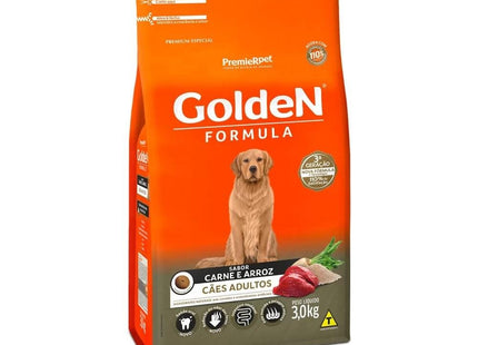 GOLDEN CAES ADULTOS CARNE/ARROZ 3KG