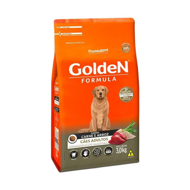 GOLDEN CAES ADULTOS CARNE/ARROZ 3KG