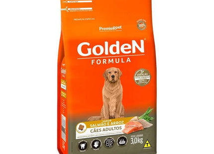 GOLDEN CAES ADULTOS SALMAO/ARROZ 3KG
