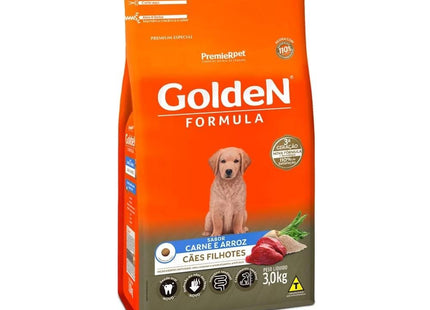 GOLDEN CAES FILHOTES CARNE/ARROZ 3KG