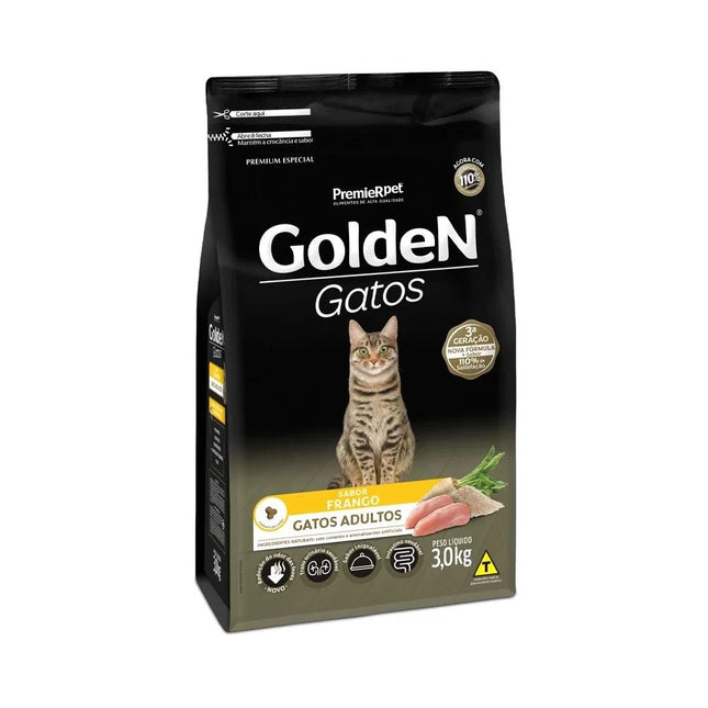 GOLDEN GATOS ADULTOS FRANGO 3KG