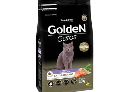 GOLDEN GATOS ADULTOS SALMAO 1KG
