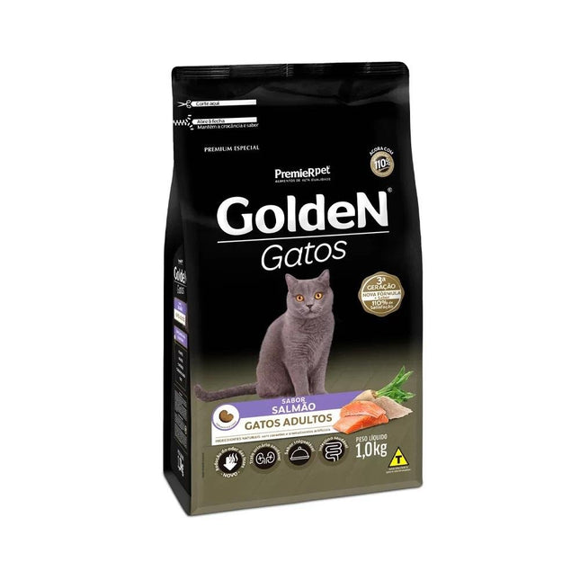 GOLDEN GATOS ADULTOS SALMAO 1KG