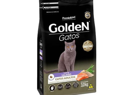 GOLDEN GATOS ADULTOS SALMAO 3KG