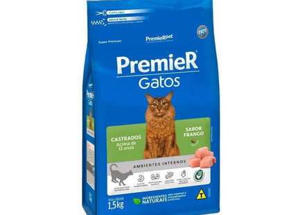 PREMIER GATOS ADULTOS CAST. MAIS 12 ANOS FRANGO 1,5KG