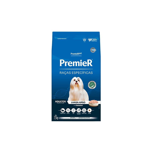 PREMIER LHASA APSO ADULTOS FRANGO 7,5KG