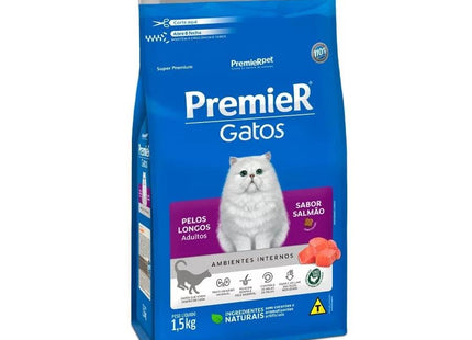 PREMIER GATOS ADULTOS PELOS LONGOS SALMAO 1,5KG