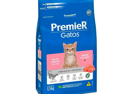 PREMIER GATOS FILHOTES PELOS LONGOS SALMAO 1,5KG