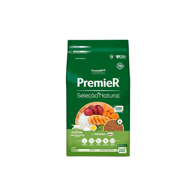 PREMIER SEL. NAT. CAES FILHOTES PORTE PEQ. FRANGO 1KG
