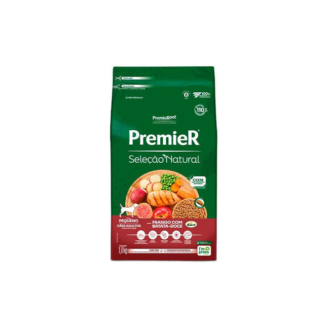 PREMIER SEL. NAT. CAES ADULTO PORTE PEQ. BATATA DOCE 1KG