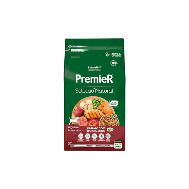PREMIER SEL. NAT. CAES ADULTO PORTE PEQ. BATATA DOCE 2,5KG