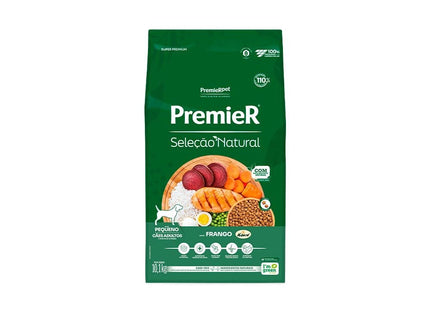 PREMIER SEL. NAT. CAES ADULTOS PORTE PEQ. FRANGO 10,1KG