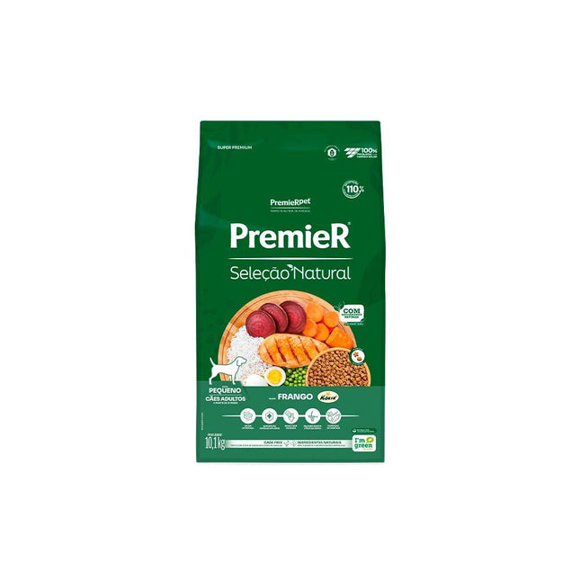 PREMIER SEL. NAT. CAES ADULTOS PORTE PEQ. FRANGO 10,1KG