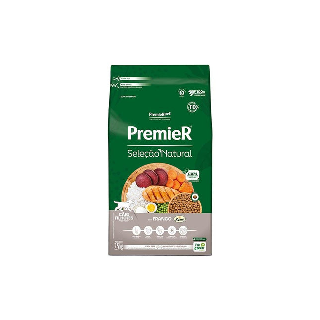 PREMIER SEL. NAT. CAES FILHOTES FRANGO 2,5KG