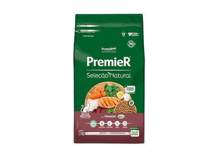 PREMIER SEL. NAT. GATOS ADULTOS FRANGO 1,5KG