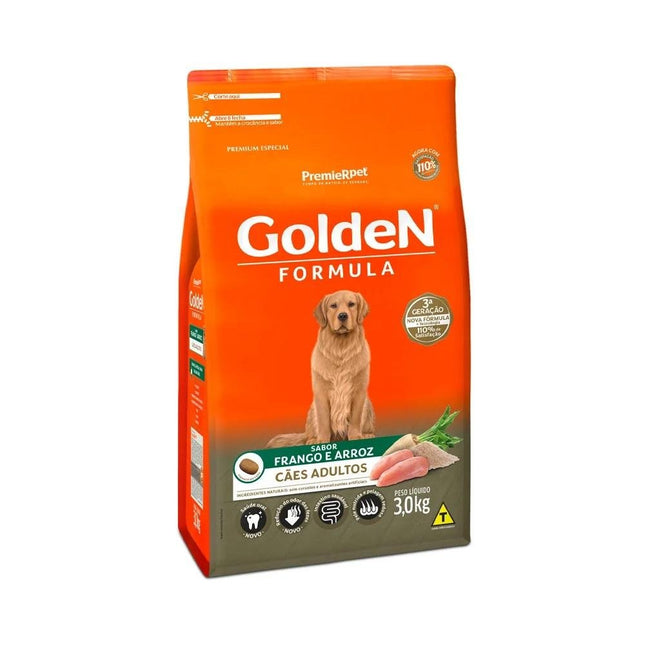 GOLDEN CAES ADULTOS FRANGO/ARROZ 3KG
