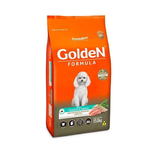 GOLDEN CAES ADULTOS PORTE PEQ. FRANGO/ARROZ 15KG