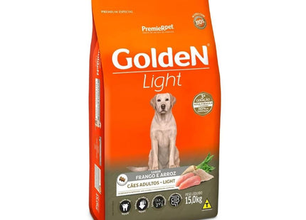 GOLDEN CAES ADULTOS LIGHT FRANGO/ARROZ 15KG