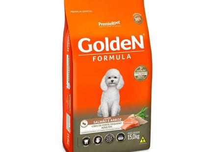 GOLDEN CAES ADULTOS PORTE PEQ. SALMAO/ARROZ 15KG