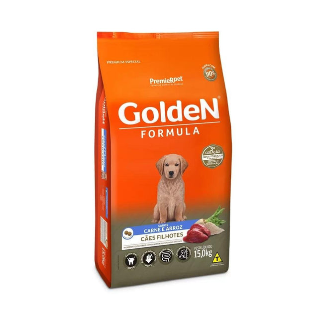 GOLDEN CAES FILHOTES CARNE/ARROZ 15KG