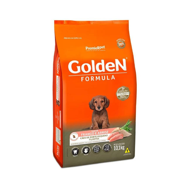 GOLDEN CAES FILHOTES PORTE PEQ. FRANGO/ARROZ 10,1KG