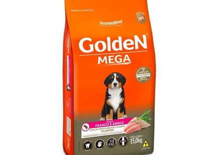 GOLDEN CAES MEGA FILHOTES FRANGO/ARROZ 15KG