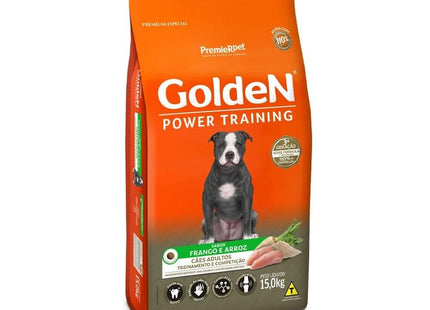 GOLDEN CAES POWER TRAINING ADULTOS FRANGO/ARROZ 15KG