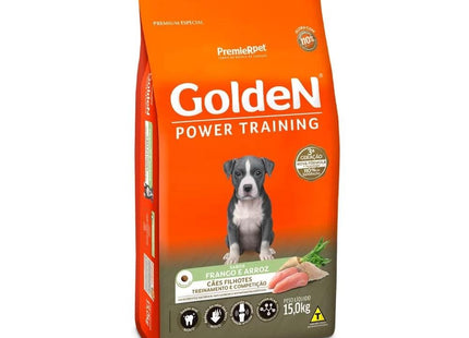 GOLDEN CAES POWER TRAINING FILHOTES FRANGO/ARROZ 15KG